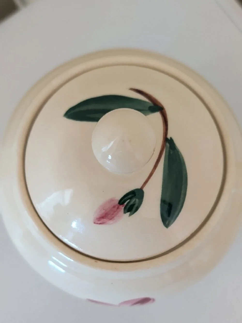 Vintage Shawnee USA Cream Teapot | Pink Floral Ceramic Tea Pot